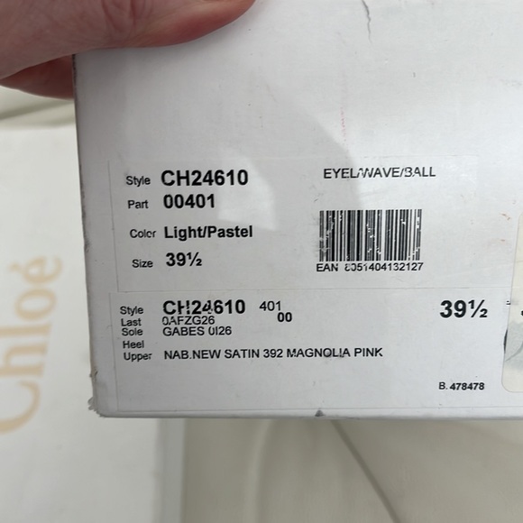 CHLOE LIGHT/PASTEL MAGNOLIA PINK WAVE BALLET FLAT - NEW 9.5 - Picture 9 of 9